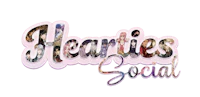 the hearties social logo on a black background